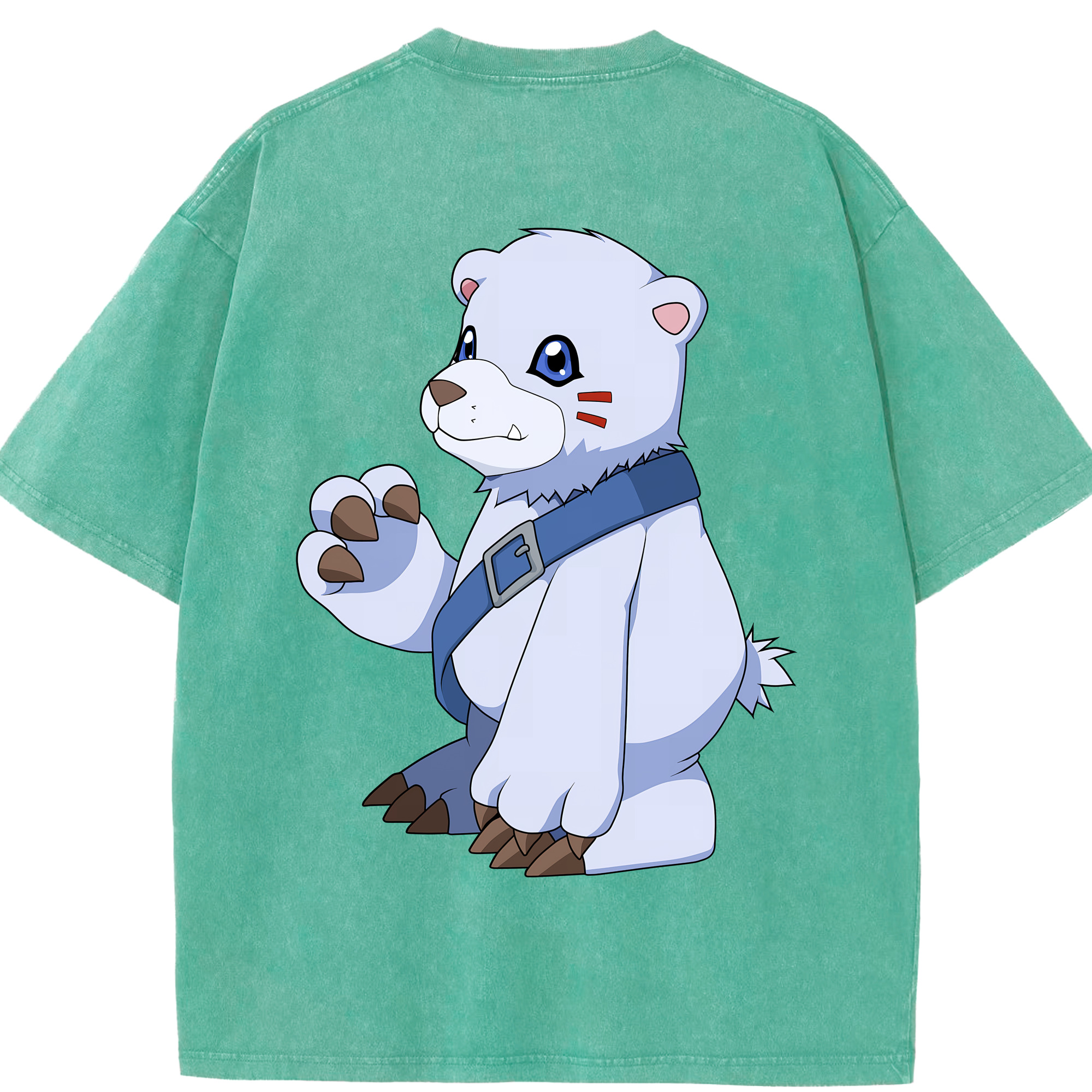 （画像用） Digimon デジタルモンスター/デジモン 綿100% ヴィンテージ風 半袖Tシャツ（背面プリント）